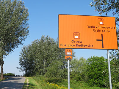 R-4e tablica informacyjna na szlakach rowerowych