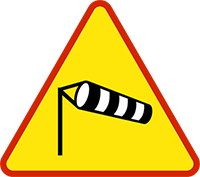 znak: boczny wiatr
