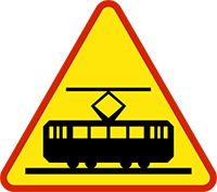 znak: tramwaj