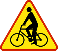 znak: rowerzyści