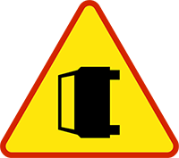 znak:wypadek drogowy