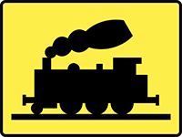 T-10 tabliczka wskazująca bocznicę kolejową lub tor o podobnym charakterze