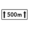 T-20 tabliczka wskazująca długość odcinka jezdni, na którym zakaz obowiązuje
