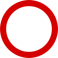 znak:zakaz ruchu w obu kierunkach
