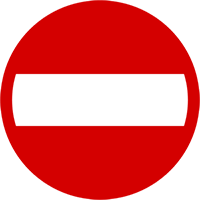 znak: zakaz wjazdu